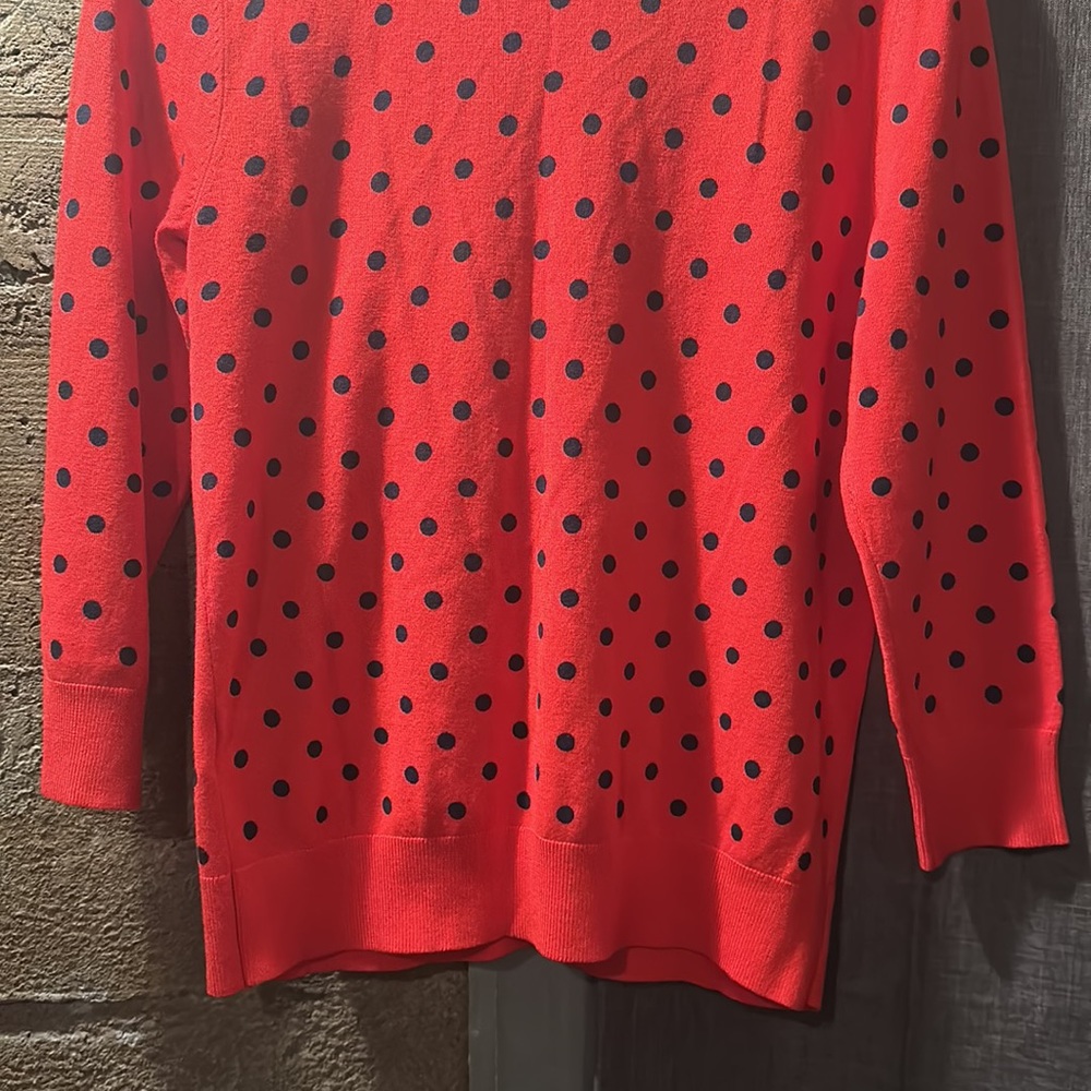 Women’s Medium Ellen Tracy Polka Dot Cardigan *New w/ Tag” - Picture 8 of 10